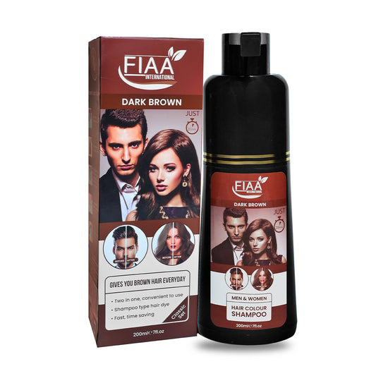 Fiaa Hair Color Shampoo 200ml Dark Brown