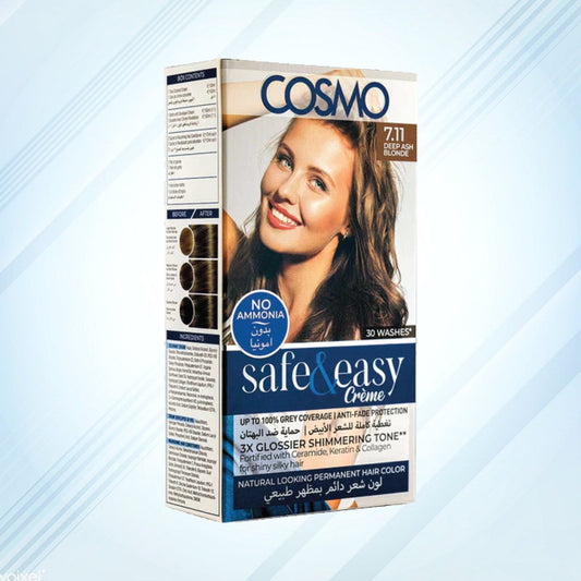 Cosmo Safe & Easy Creme Deep Ash Blonde 7.11