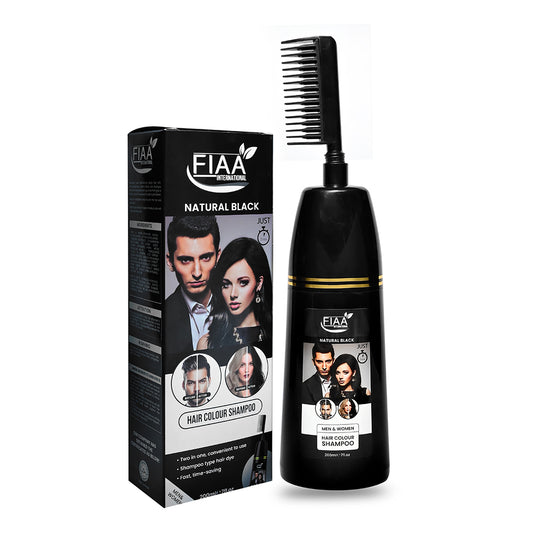 Fiaa 2in1 Hair Color Shampoo Natural Black